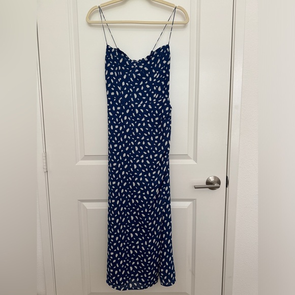Reformation Kourtney Midi Slit Dress in Moray size 2 - Picture 2 of 14
